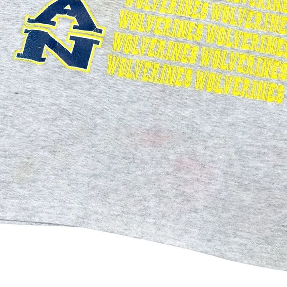 Vintage College Ware USA University of Michigan Wolverines Crew Neck Tee - Sz L - Picture 8 of 8